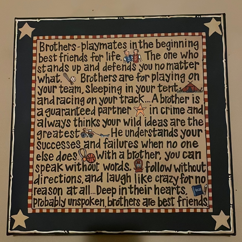 Canvas box sigh “Brothers”